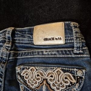 Grace in LA Embellished Blue Jeans